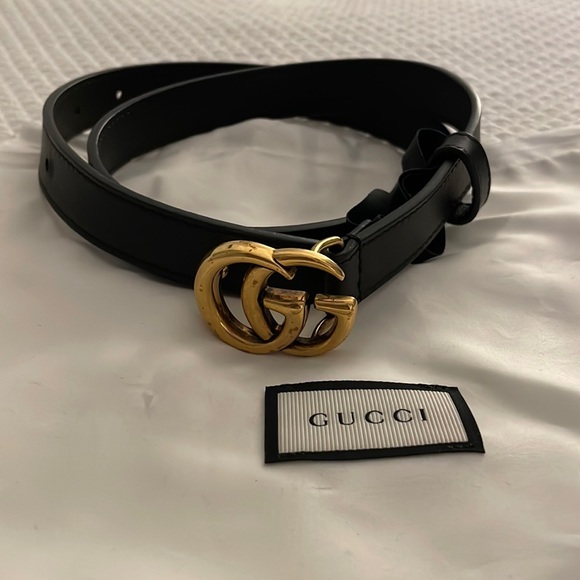 Gucci Accessories - Gucci Leather belt with Double G buckle